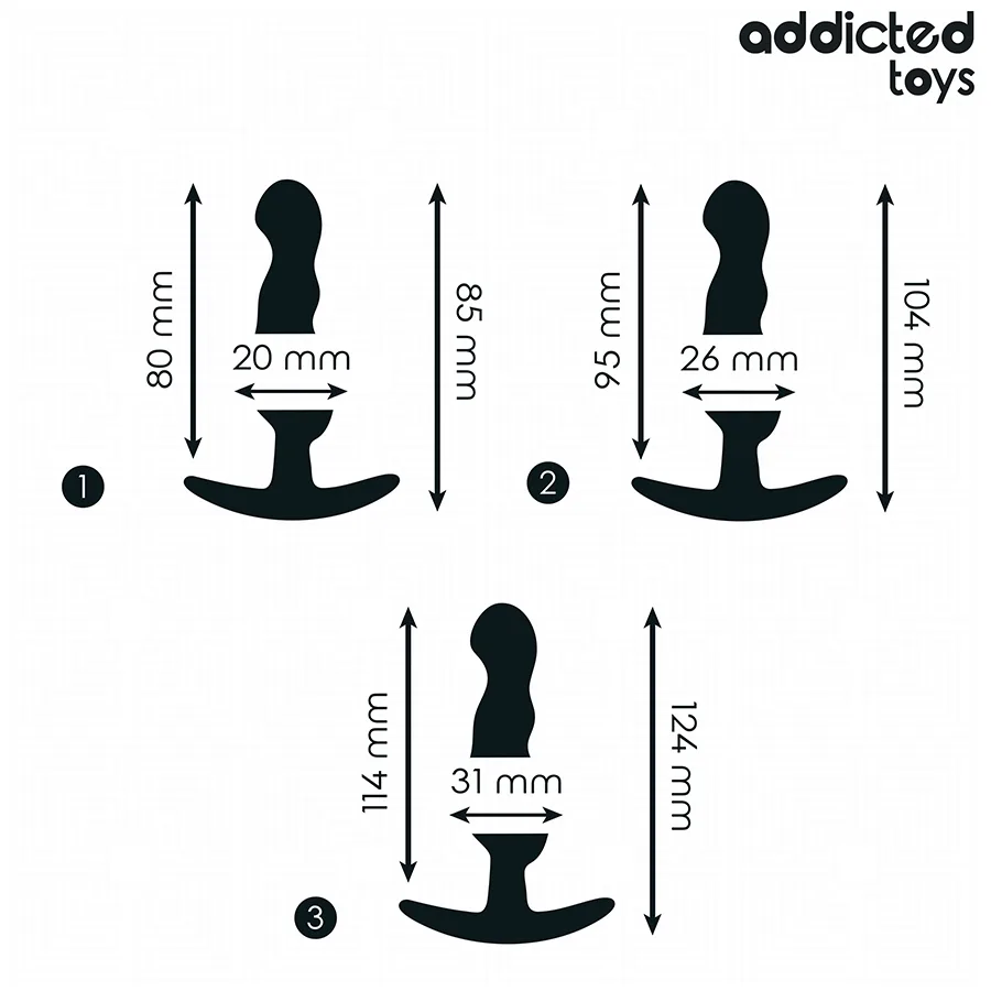 ADDICTED TOYS - CONJUNTO DE 3 PLUG ANAL MODELO 1