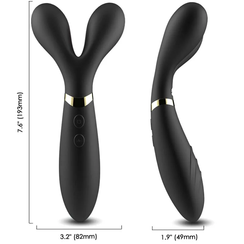 Armony - Massager Y-Wand e Vibrador Cabeça Dupla Preto