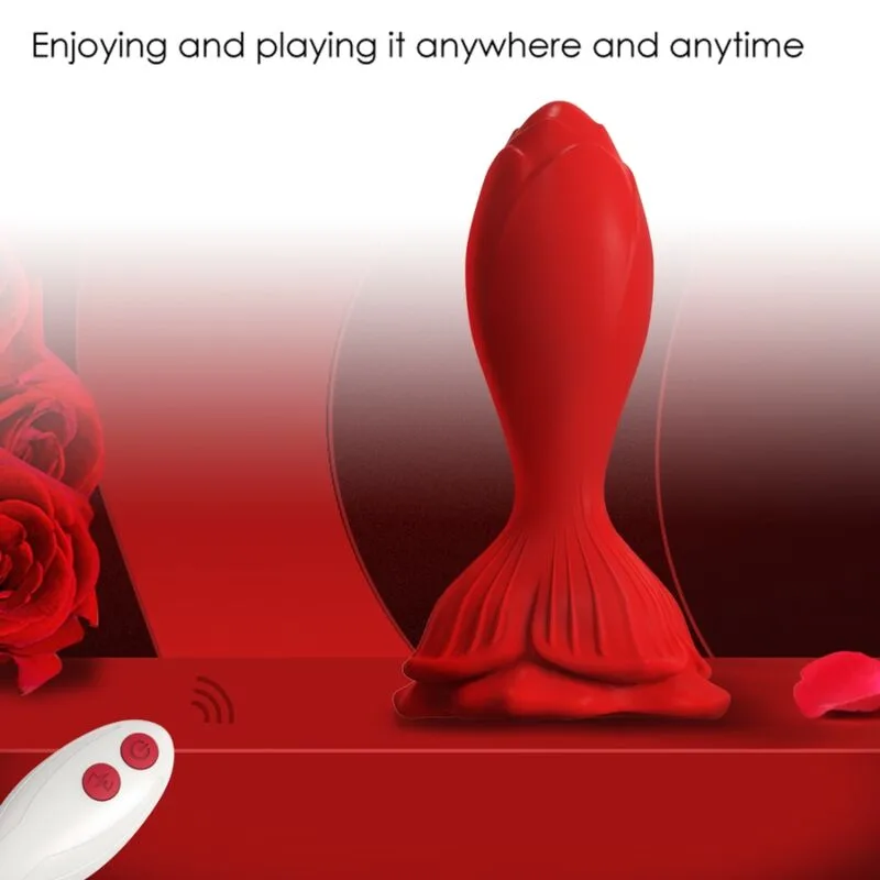 Armony - Vibrador Rosa e Plug Anal Pequeno Controle Remoto Vermelho