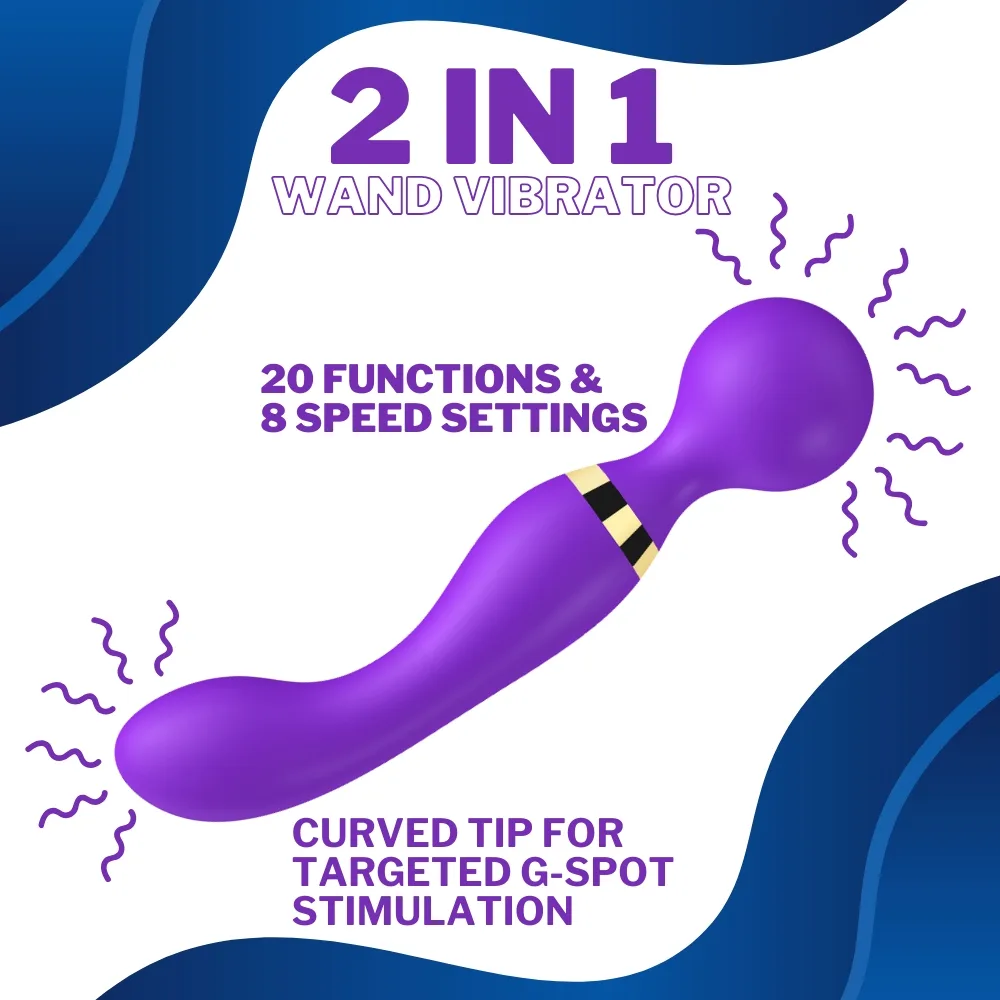 Loving Joy Vibrador Wand de Dupla Ponta