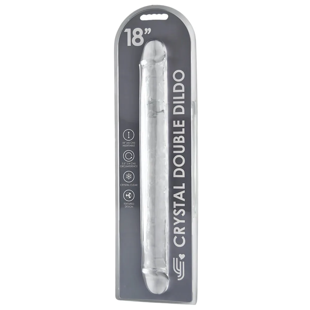 Loving Joy Dildo de Dupla Ponta 18 Polegadas Transparente