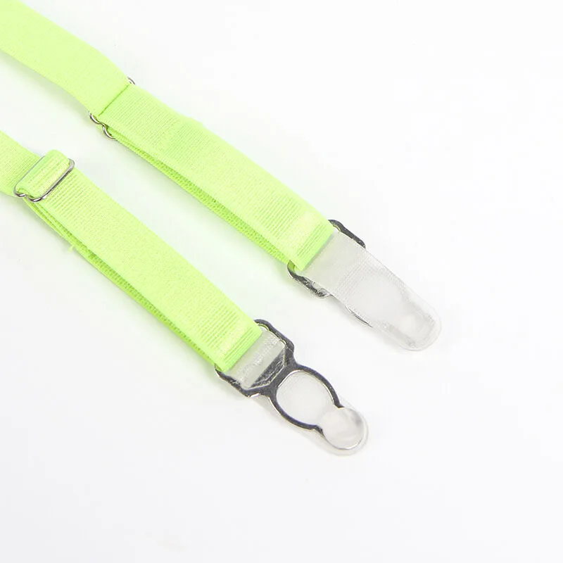 SUBBLIME - 955311 CONJUNTO DE SUTIÃ COM RENDA E LIGAS VERDE E AZUL S/M