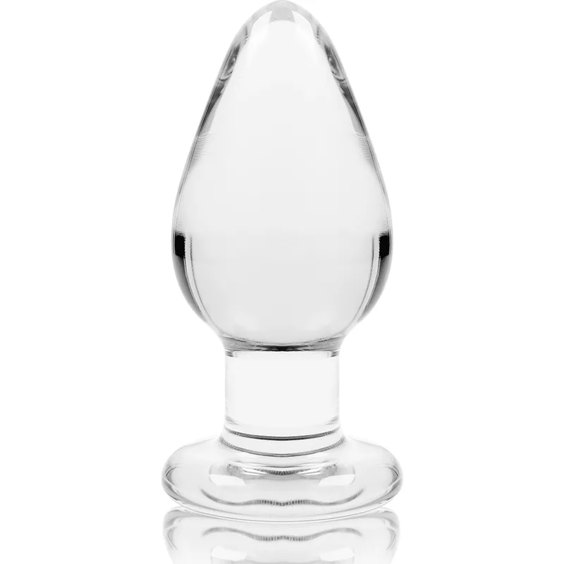 NEBULA SERIES BY IBIZA - MODELO 3 ANAL PLUG VIDRO BOROSILICADO TRANSPARENTE 11 CM -O- 5 CM