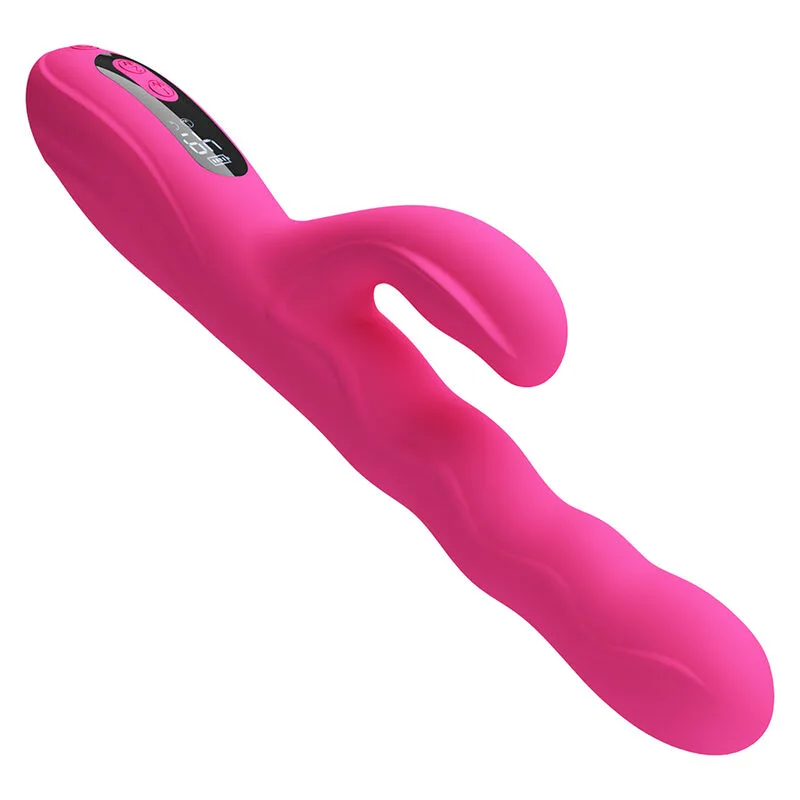 Pretty Love - Vibrador Coelho Multifuncional de Inverno com Display de LED Rosa