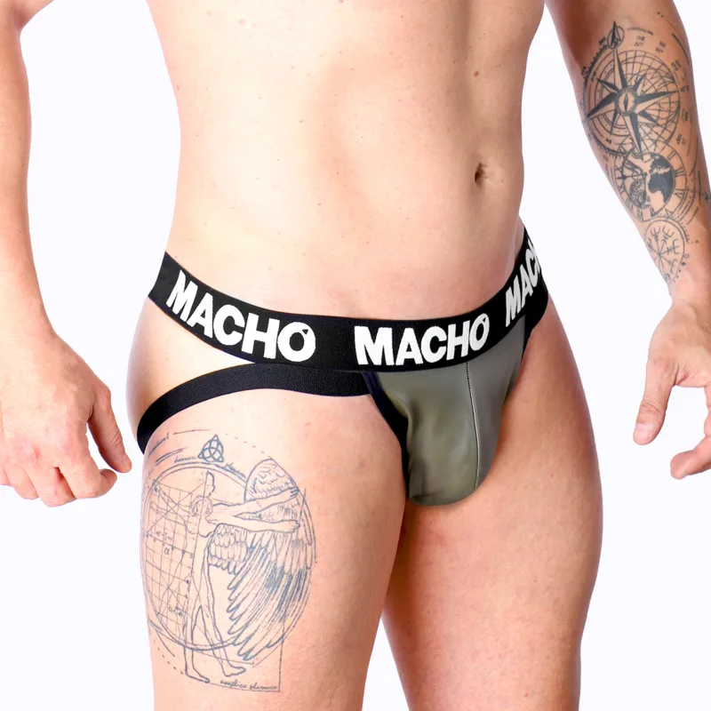 MACHO - MX27GR COURO JOCK CINZA BEGE