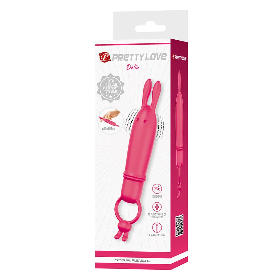 PRETTY LOVE - DELIA RABBIT VIBRATOR WITH RESISTANCE RING