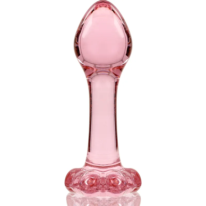 NEBULA SERIES BY IBIZA - MODELO 2 PLUG ANAL VIDRO BOROSILICADO ROSA 11 CM -O- 3.5 CM
