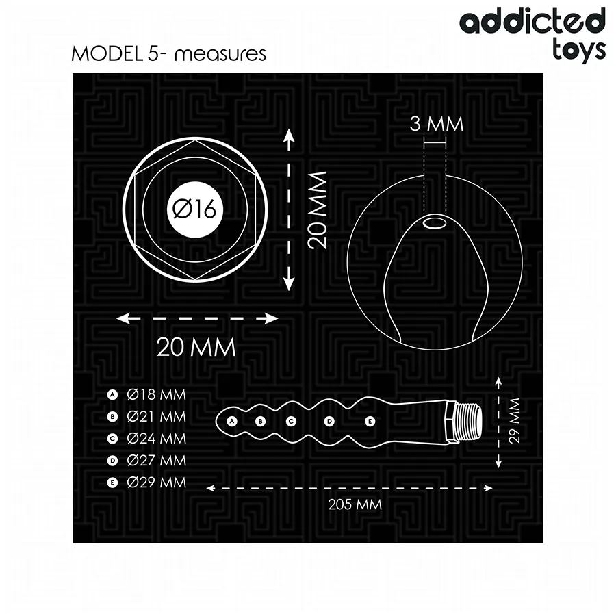 ADDICTED TOYS - LIMPADOR ANAL COM ADAPTADOR UNIVERSAL MODELO 5
