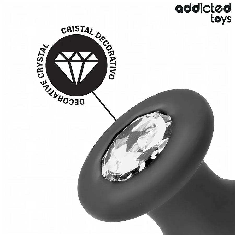 ADDICTED TOYS - PLUG ANAL COM JOIA TAMANHO M 10,4 CM