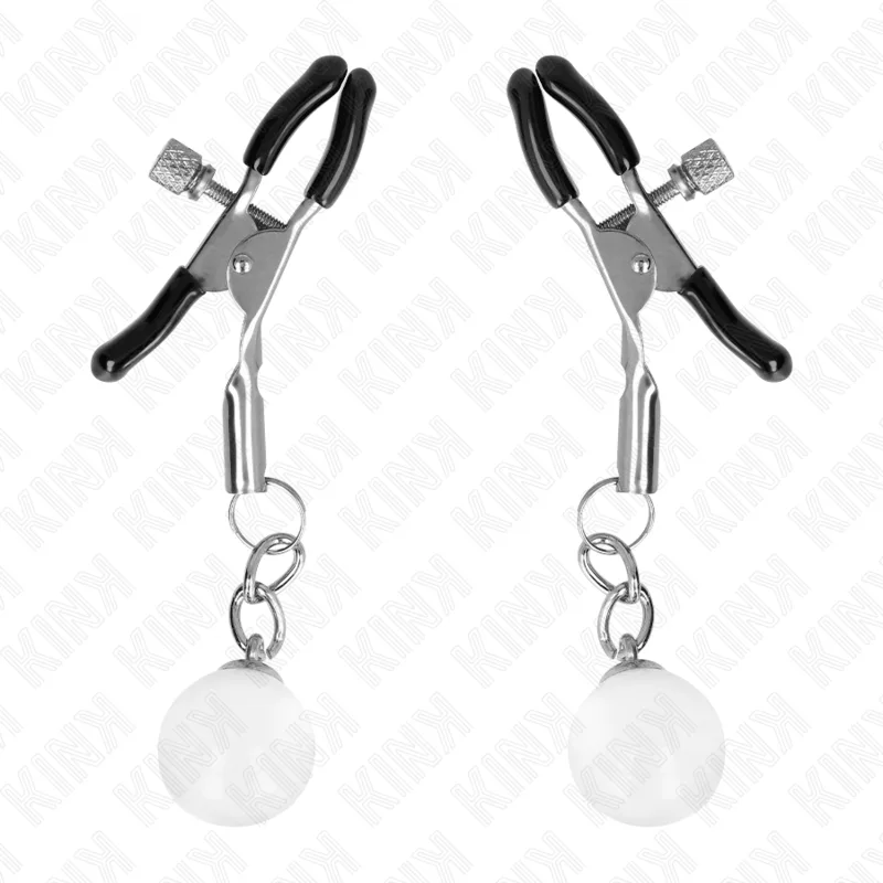 KINK - GRAMPOS DE BICO DE VIDRO PRATA 6 CM