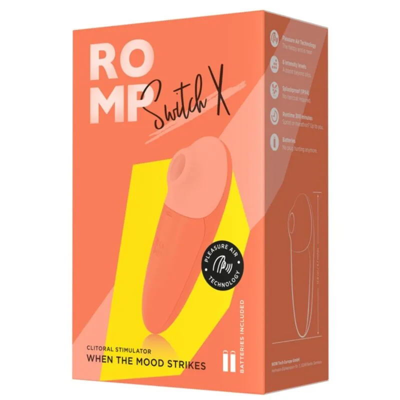 ROMP - SWITCH X ESTIMULADOR CLITORIAL 6 NÍVEIS LARANJA