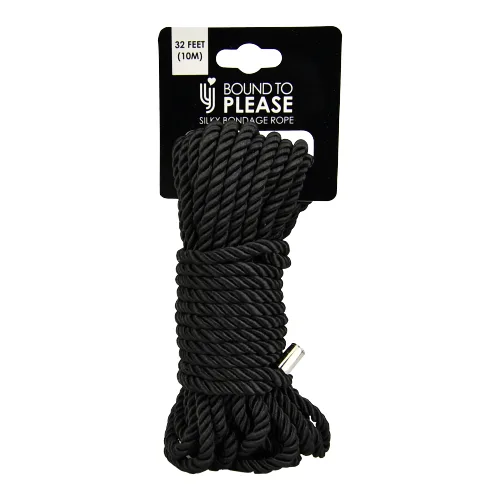 Bound to Please Corda de Bondage Sedosa 10m Preto