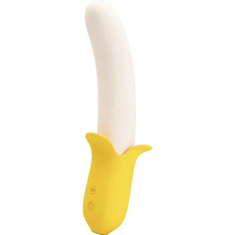Pretty Love - Banana Geek Super Power 7 Vibraões para Cima e para Baixo Silicone Preto