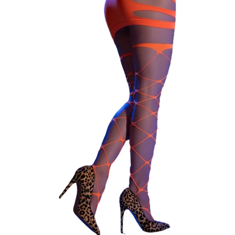 CHILIROSE - CR 4706 CABARET TIGHTS ORANGE