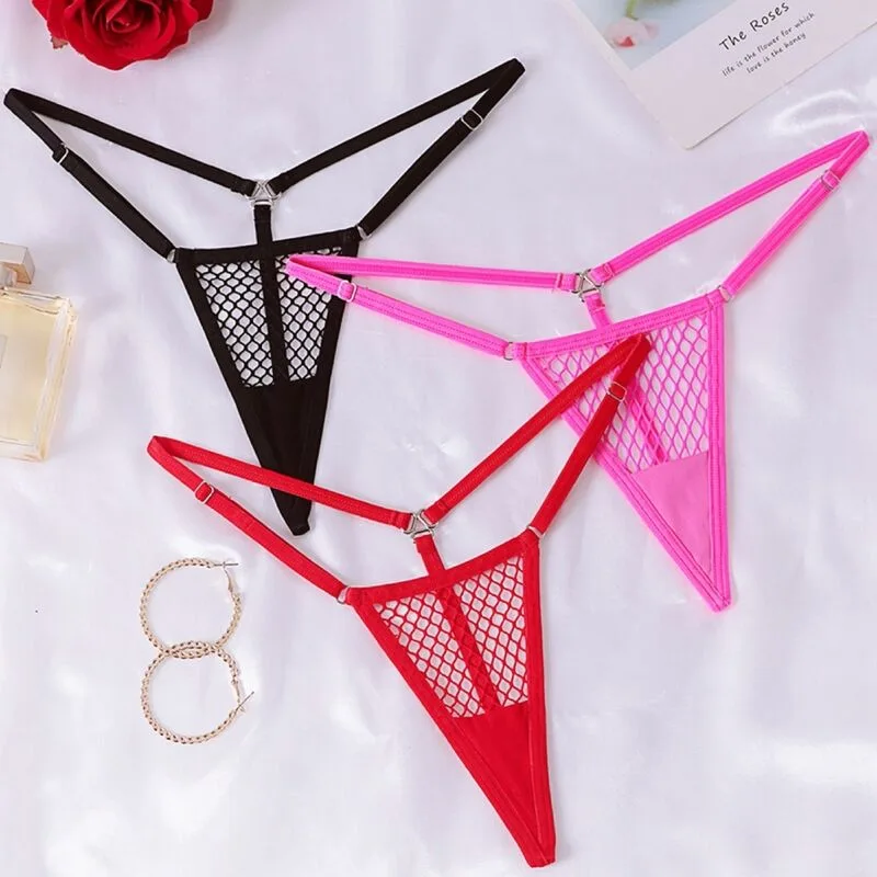 CHILIROSE - CR 4856 MICRO TANGA MALHA PRETA