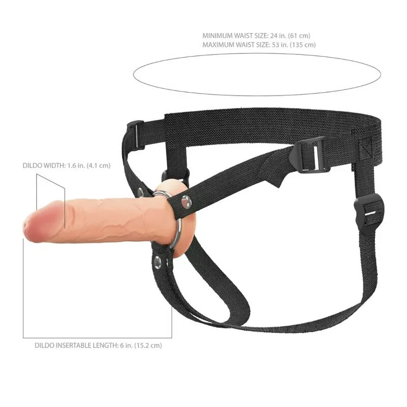 Fantasy X-Tensions Elite - 15.2 cm Hollow Silicone Strap-on