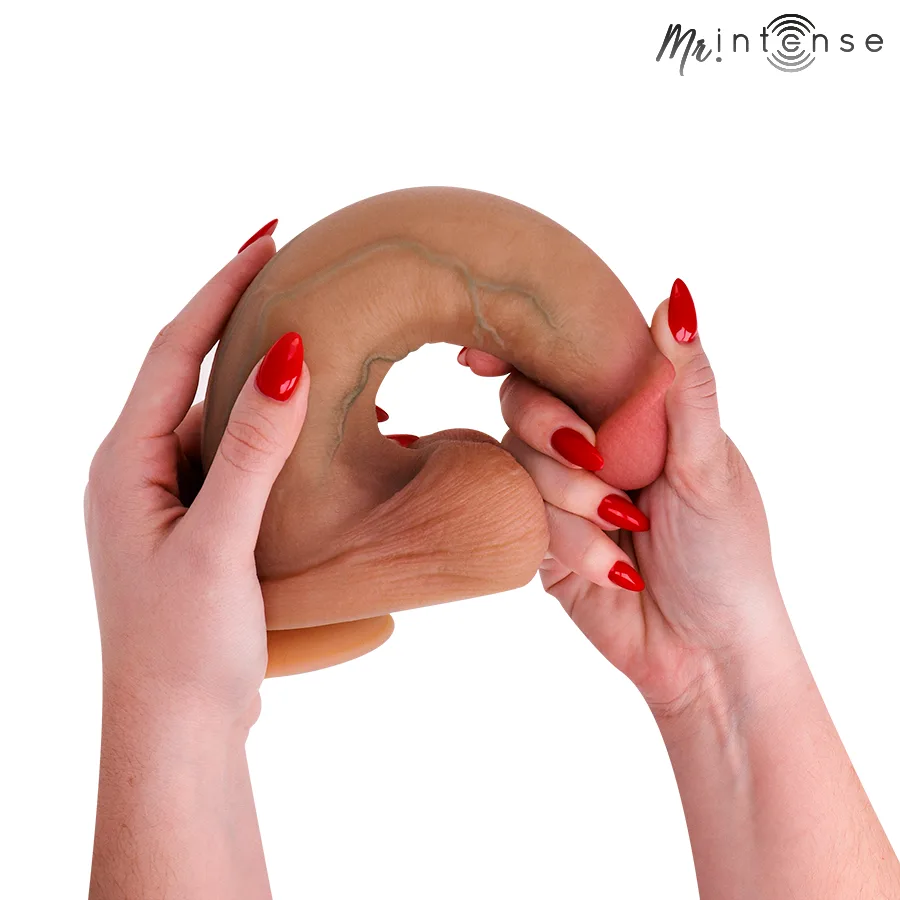 Mr Intense - Bruce XL Dildor de Silicone com Testículos 25,5 cm -Ø- 5,5 cm