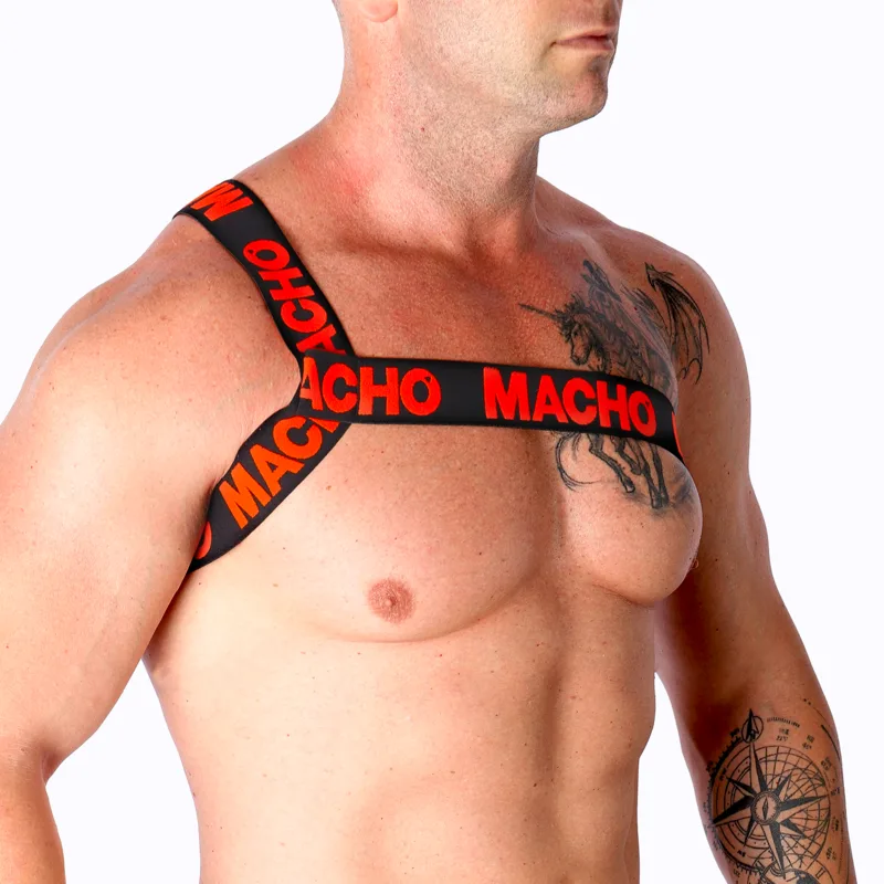 MACHO - ARNÊS ROMANO VERMELHO