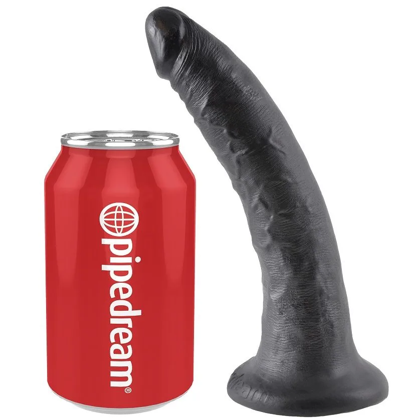 KING COCK - DILDO PRETO 17.8 CM