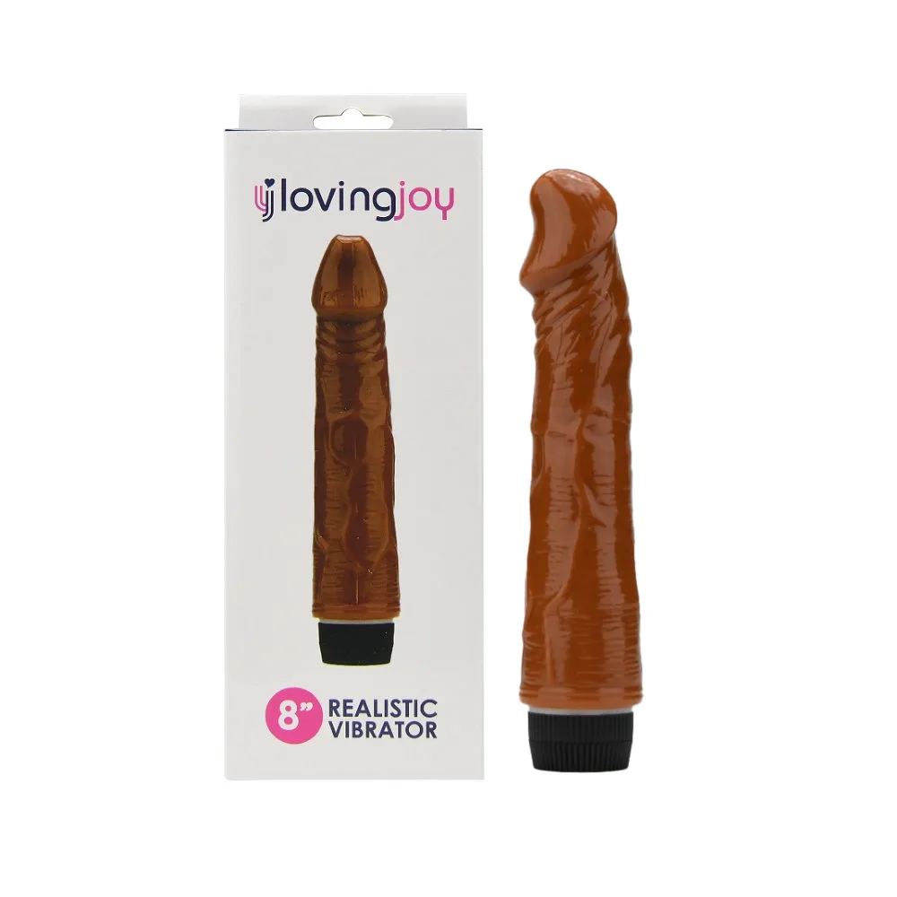 Loving Joy Vibrador Realista 8 Polegadas Castanho
