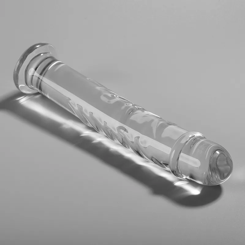 NEBULA SERIES BY IBIZA - MODEL 16 DILDO BOROSILICATE GLASS CLEAR 18.5 CM -O- 3 CM