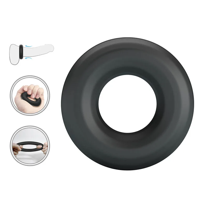 Crazy Bull - Urban Super Soft Silicone Cock Ring Black
