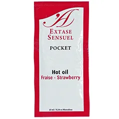 EXTASE SENSUAL - ÓLEO ESTIMULANTE DE MORANGO 10 ML