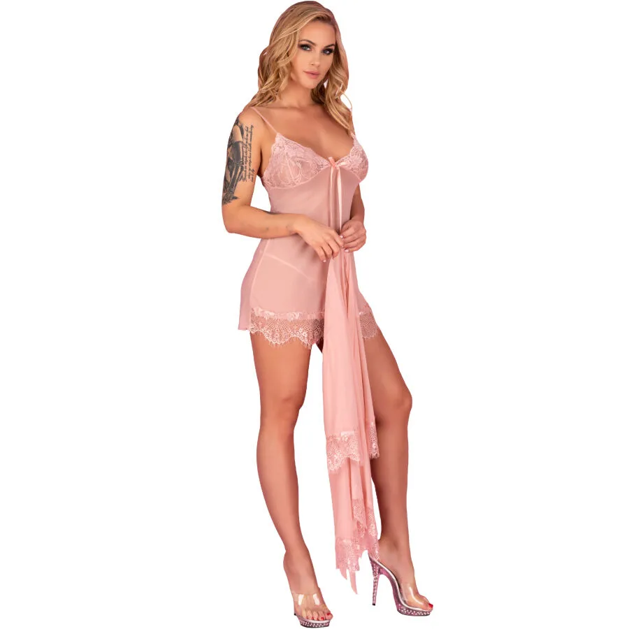LIVCO CORSETTI FASHION - HYEONA 1710 BABYDOLL + TANGA ROSE