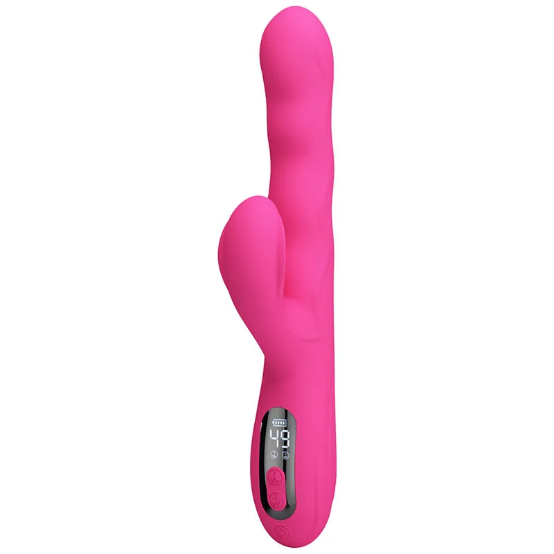 Pretty Love - Vibrador Coelho Multifuncional de Inverno com Display de LED Rosa