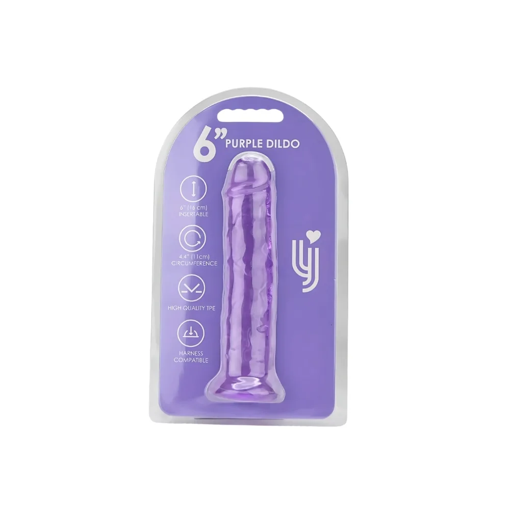 Loving Joy Dildo com Ventosa 6 Polegadas Roxo