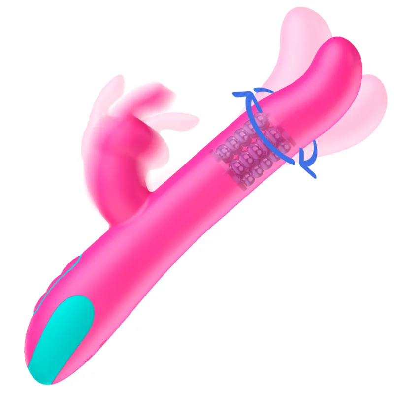 HAPPY LOKY - PLUTO RABBIT VIBRATOR & ROTATOR + WATCHME REMOTE CONTROL