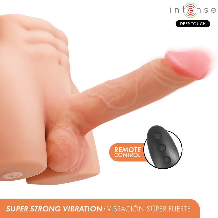 INTENSE DEEP TOUCH - TORSO RICHIE COM ÂNUS E DILDO REALISTA COM FUNÇÃO DE EMPURRAR E VIBRAR, CONTROLE REMOTO, 4,7 KG