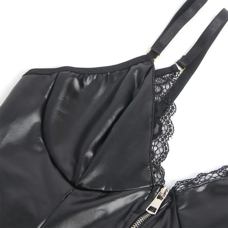 SUBBLIME - 955465 BLACK LEATHER ZIPPER BODY L/XL