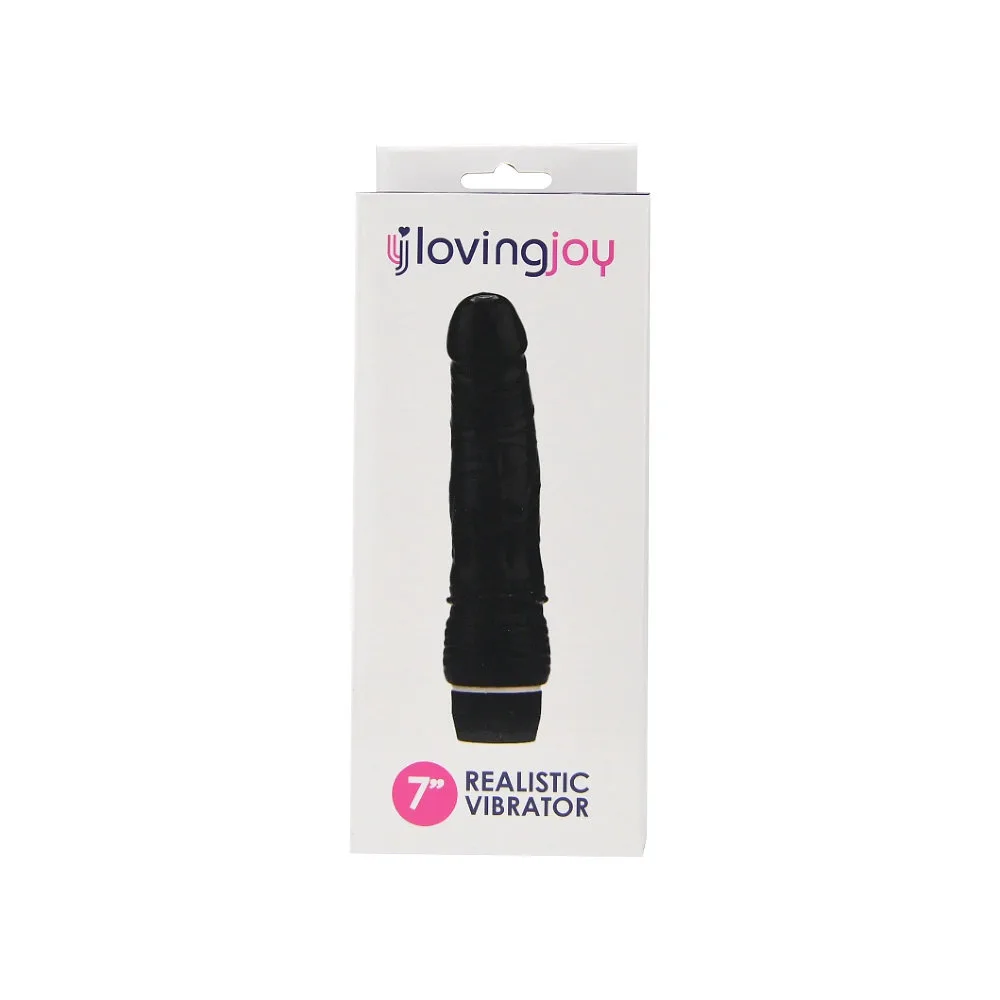 Loving Joy Vibrador Realista 7 Polegadas Preto