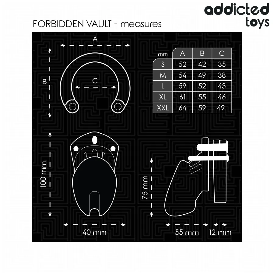 ADDICTED TOYS LOCKED - FORBIDDEN VAULT PENIS CAGE 10 CM