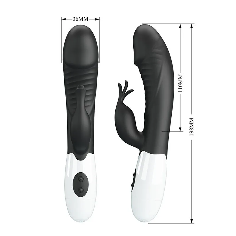 Pretty Love - Rasmussen 30 Function Rabbit Vibrator Black