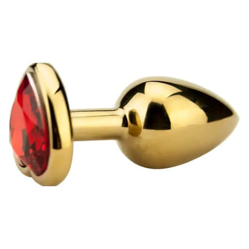Precious Metals Plug Anal em Forma de Coração - Dourado