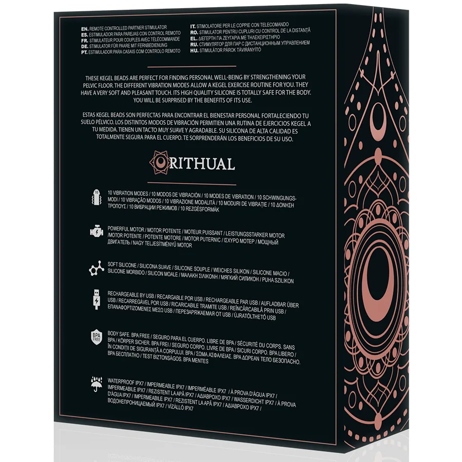 RITHUAL - NISHA RECHARGEABLE VIBRATING KEGEL BALLS BLACK