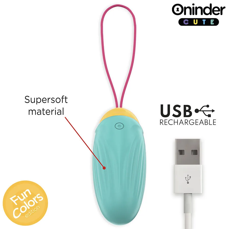ONINDER CUTE - OVO VIBRATÓRIO PARA PRAZER E AMOR - GEMAS DE SILICONE GIRATÓRIAS - APLICATIVO GRATUITO GLOBAL