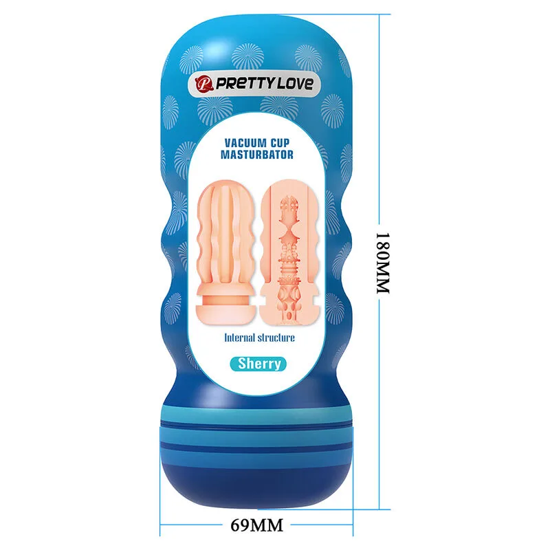 Pretty Love - Sherry Vagina Masturbator with Suction Cup and Internal Textures