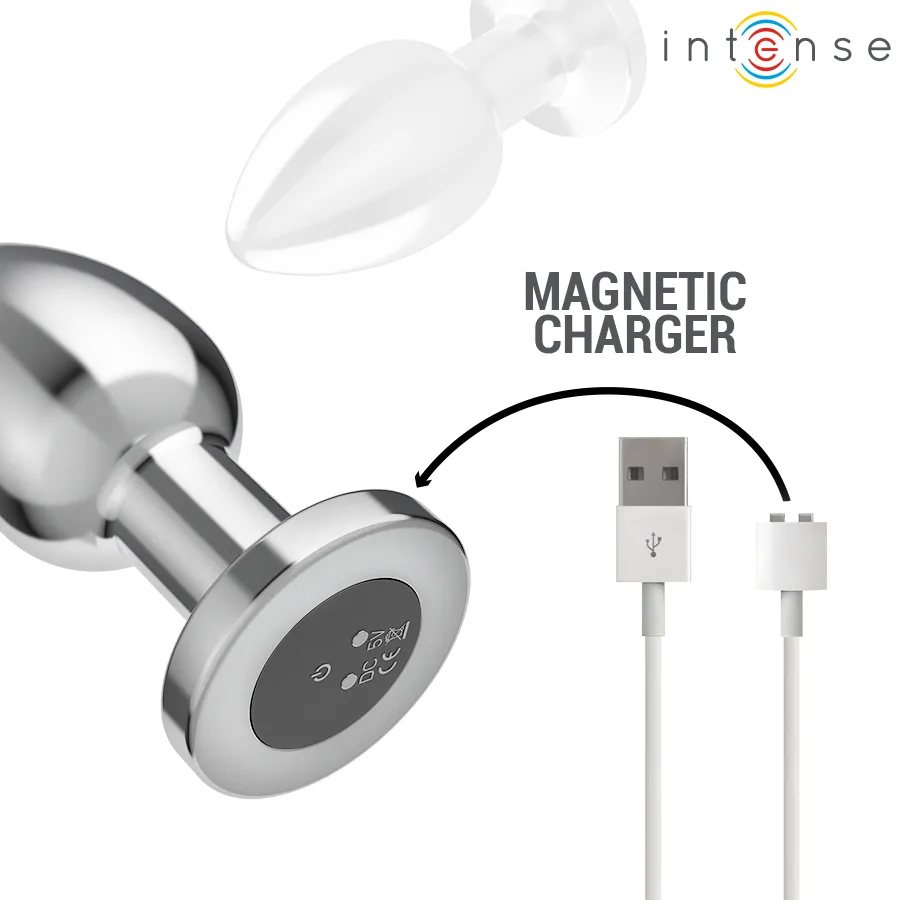 INTENSE - ANAL PLUG 10 VIBRATIONS METAL WITH REMOTE CONTROL L