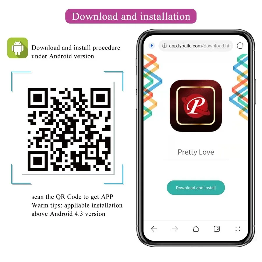 PRETTY LOVE - LEVIATHAN APP CONTROLLED VIBRATOR PURPLE