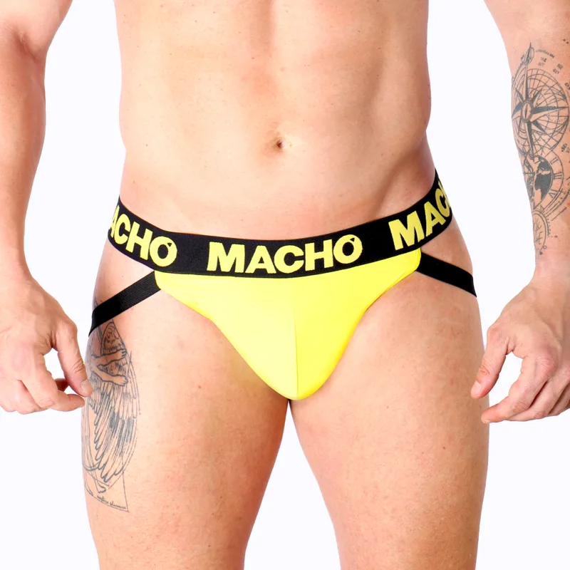 MACHO - MX25A JOCK LYCRA AMARELO
