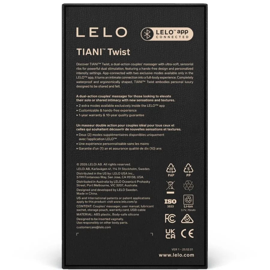LELO - TIANI TWIST COUPLES VIBRATOR LAVENDER