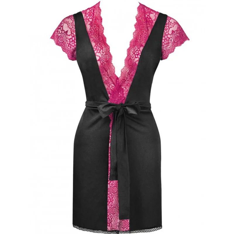 LIVCO CORSETTI FASHION - KUMIKO LC 90428 DRESSING GOWN + PANTY BLACK