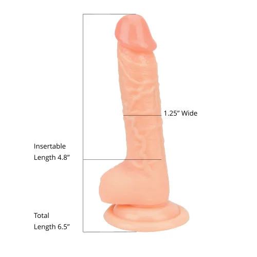 Loving Joy Dildo Realista com Testículos e Ventosa 6 Polegadas