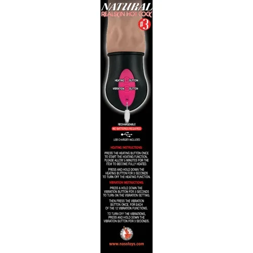 Dildo Vibratório Realista com Aquecimento 6.5 Polegadas com Testículos Pele