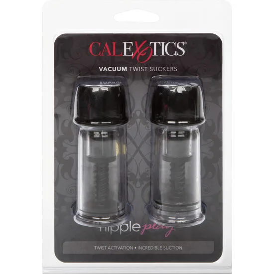 CALEXOTICS - VENTOSA DE SUCÇÃO DE MAMILOS VACCUM TWIST PRETA