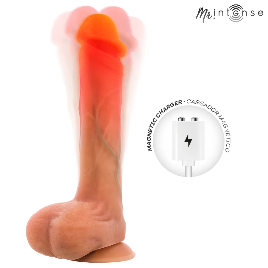 Mr Intense - Bradley Vibrador de Silicone com Efeito de Aquecimento e Controle Remoto 21 cm - Ø - 4,2 cm