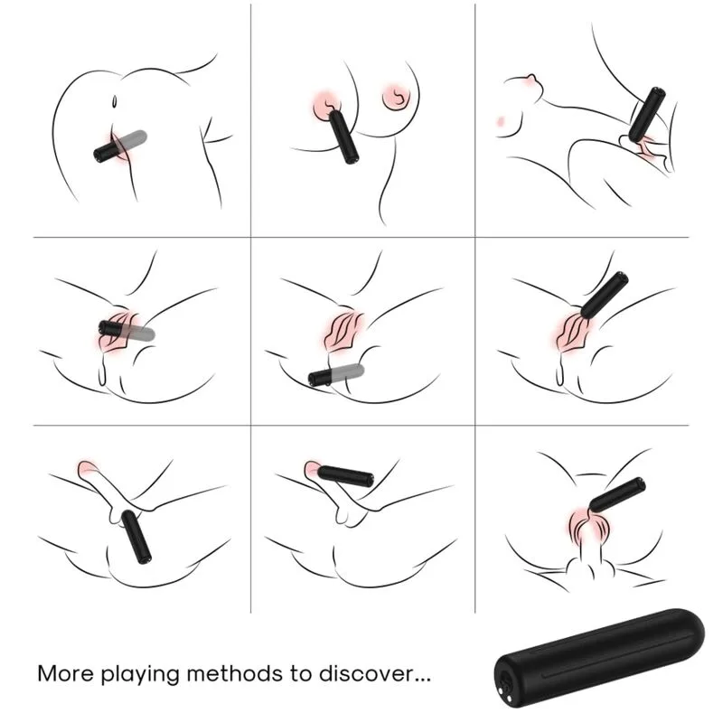 Armony - Warhead Vibrador Bala Controle Remoto Preto 2 cm X 8,8 cm